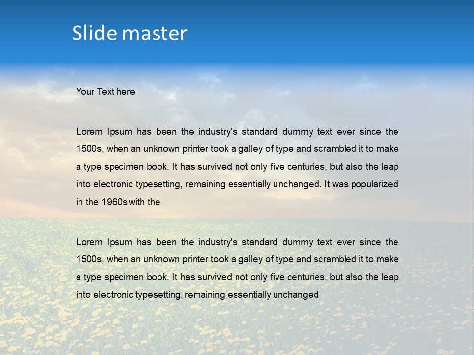 Weather Plant Dandelions PowerPoint Template