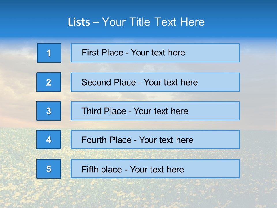 Weather Plant Dandelions PowerPoint Template