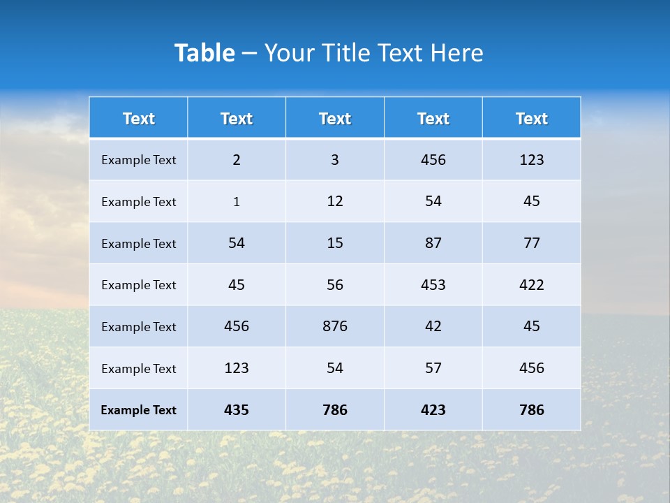 Weather Plant Dandelions PowerPoint Template