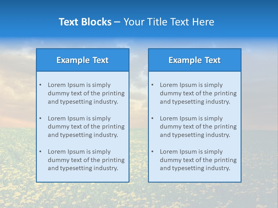 Weather Plant Dandelions PowerPoint Template