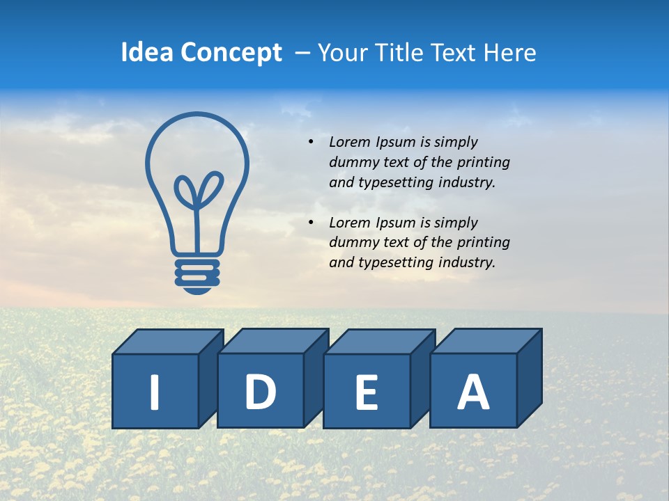 Weather Plant Dandelions PowerPoint Template