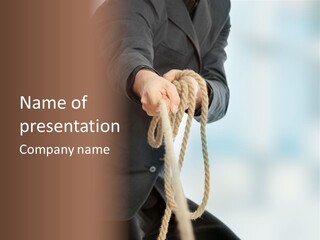 Smile Fight Businessman PowerPoint Template