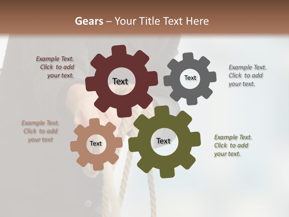 Smile Fight Businessman PowerPoint Template