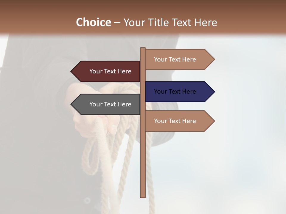Smile Fight Businessman PowerPoint Template