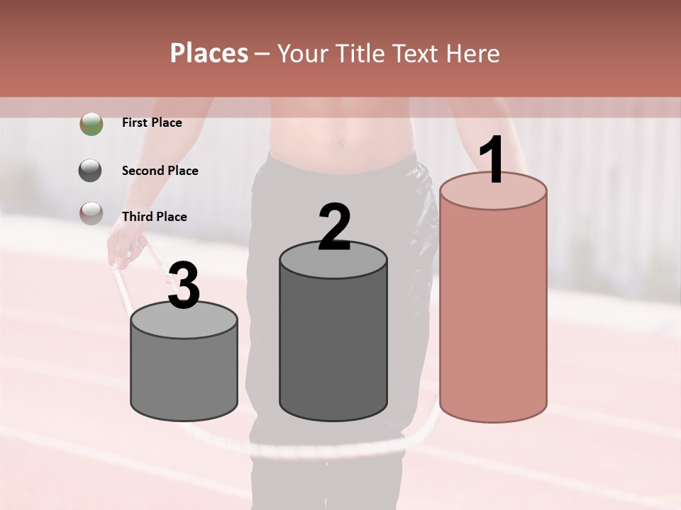 Action Muscular Build Caucasian PowerPoint Template