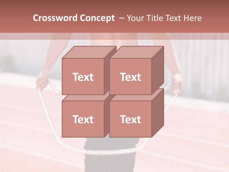 Action Muscular Build Caucasian PowerPoint Template