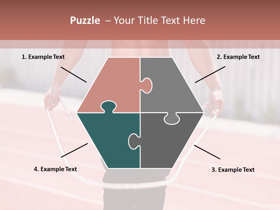 Action Muscular Build Caucasian PowerPoint Template