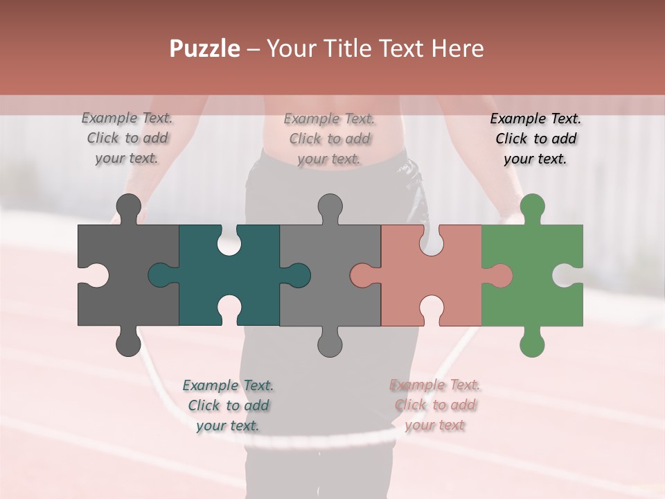 Action Muscular Build Caucasian PowerPoint Template