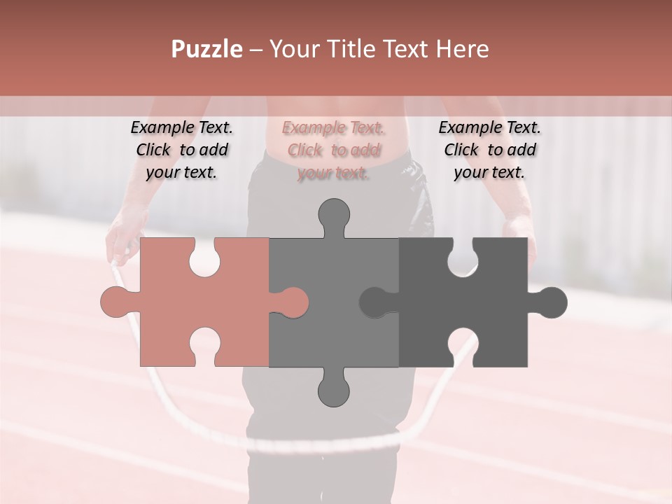 Action Muscular Build Caucasian PowerPoint Template