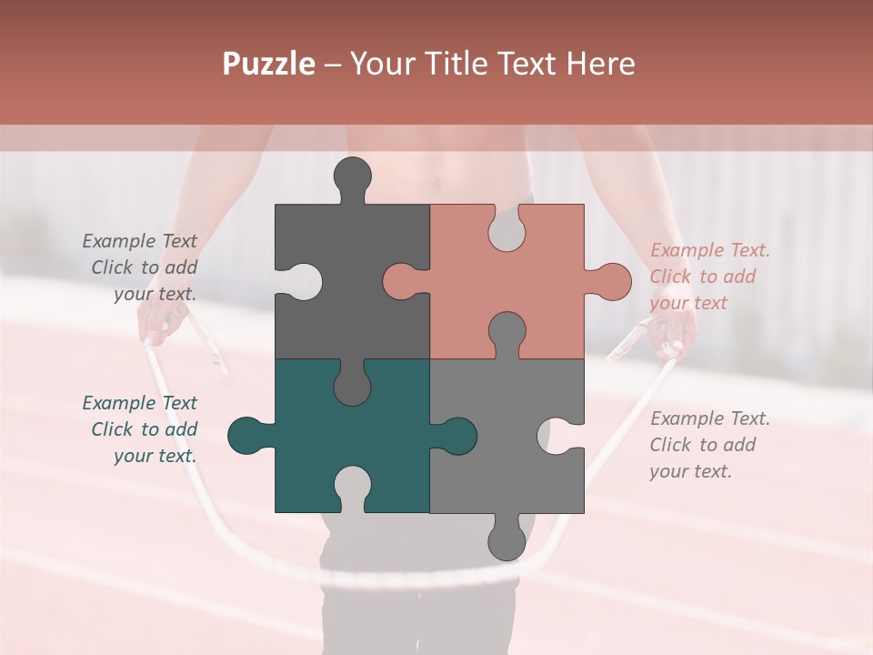 Action Muscular Build Caucasian PowerPoint Template