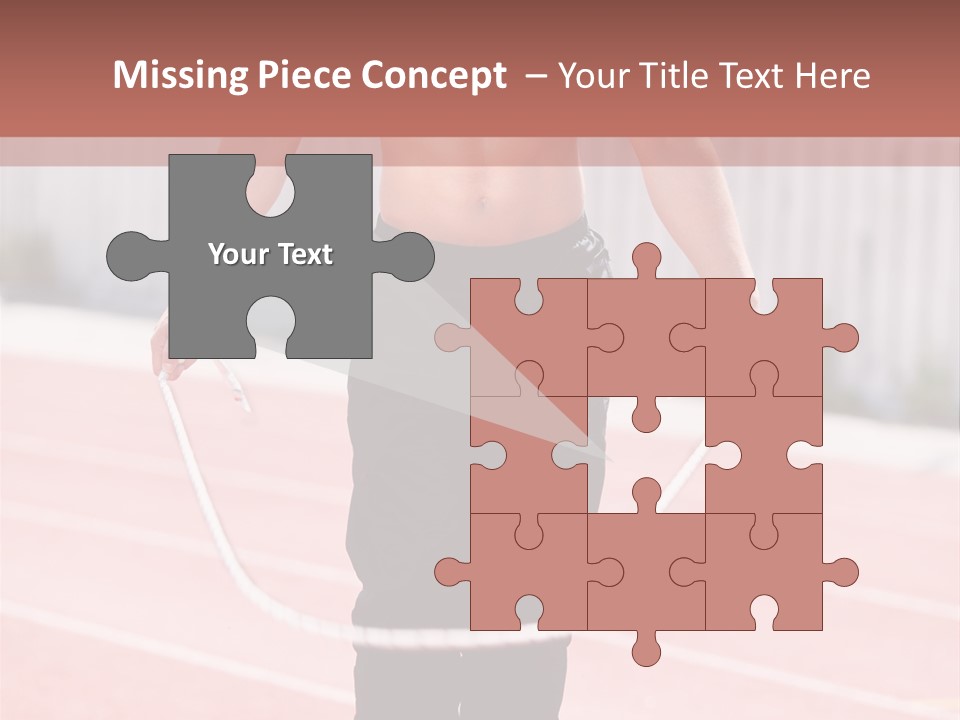 Action Muscular Build Caucasian PowerPoint Template