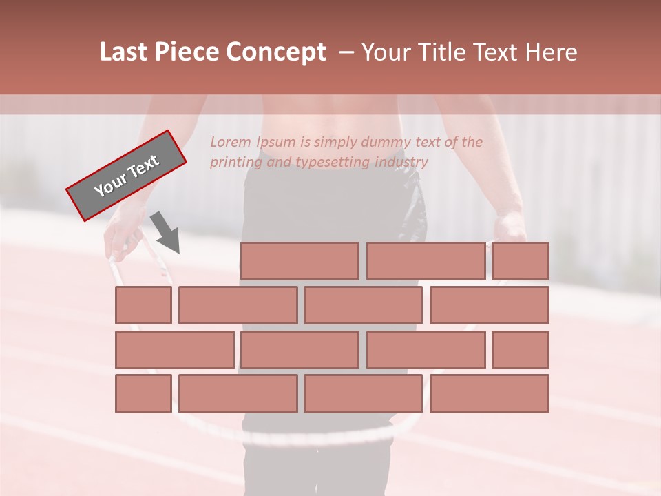 Action Muscular Build Caucasian PowerPoint Template