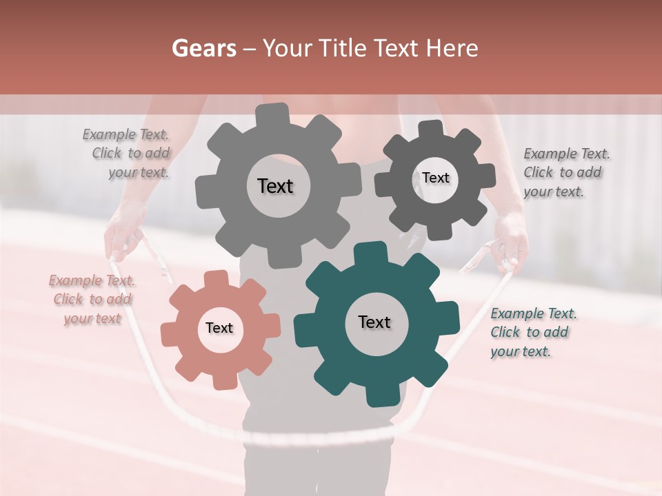 Action Muscular Build Caucasian PowerPoint Template