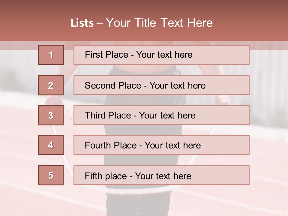 Action Muscular Build Caucasian PowerPoint Template