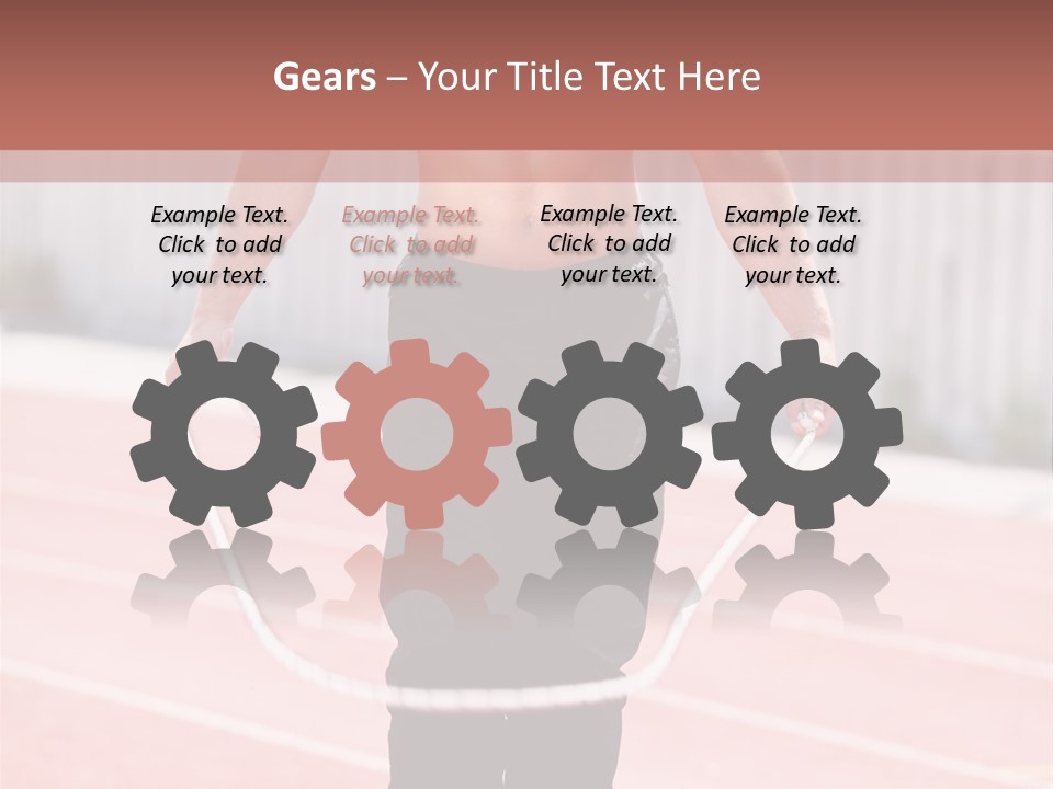 Action Muscular Build Caucasian PowerPoint Template