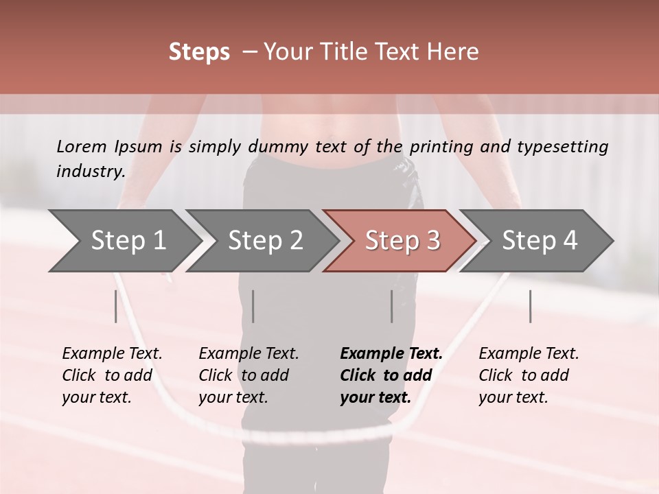 Action Muscular Build Caucasian PowerPoint Template