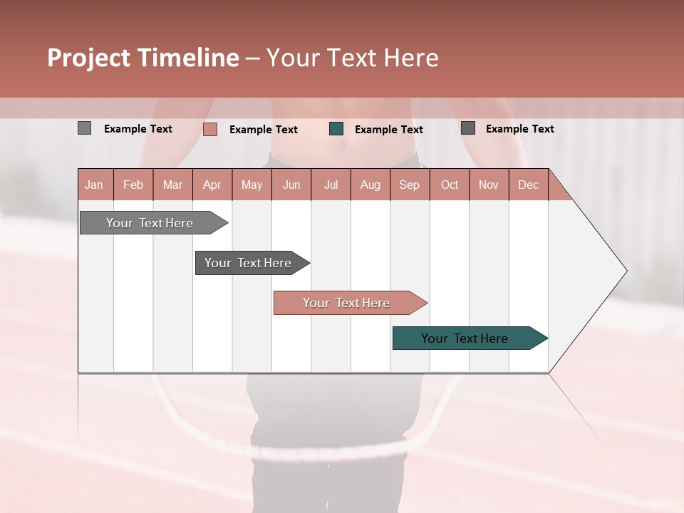 Action Muscular Build Caucasian PowerPoint Template