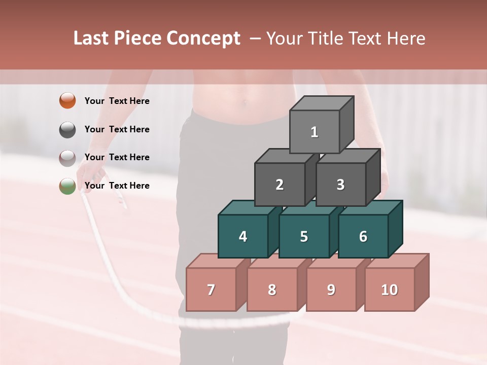 Action Muscular Build Caucasian PowerPoint Template