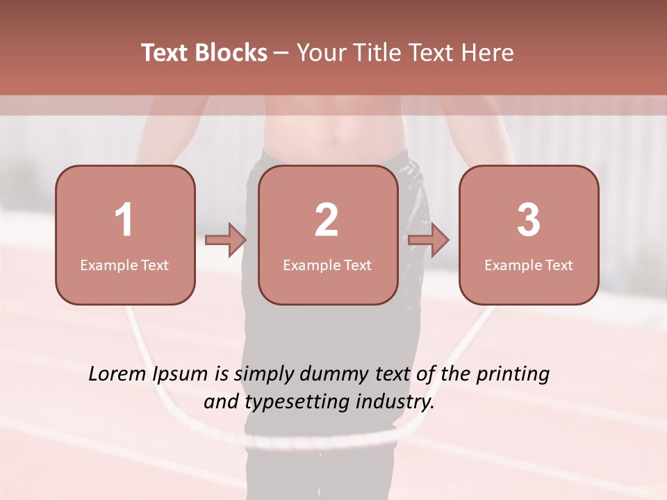 Action Muscular Build Caucasian PowerPoint Template
