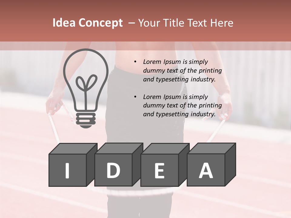 Action Muscular Build Caucasian PowerPoint Template