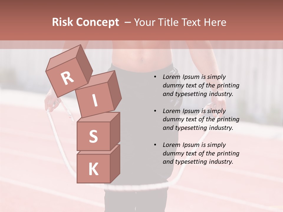 Action Muscular Build Caucasian PowerPoint Template