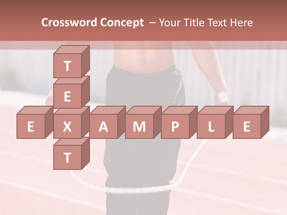 Action Muscular Build Caucasian PowerPoint Template