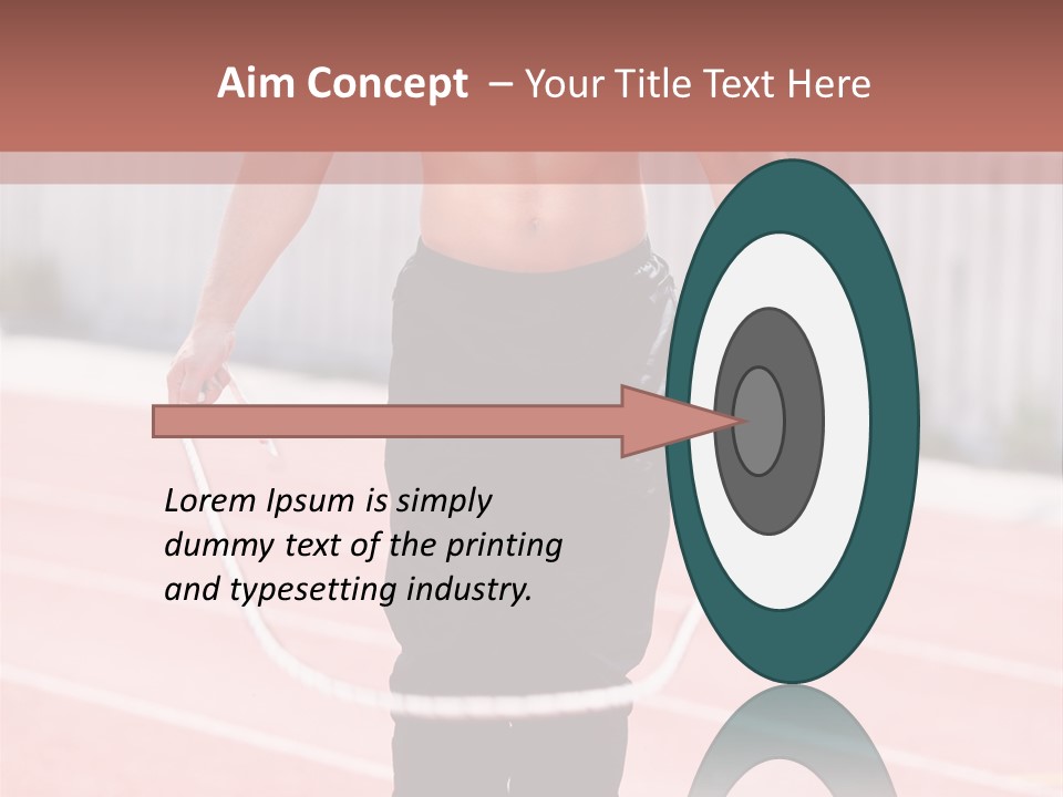 Action Muscular Build Caucasian PowerPoint Template