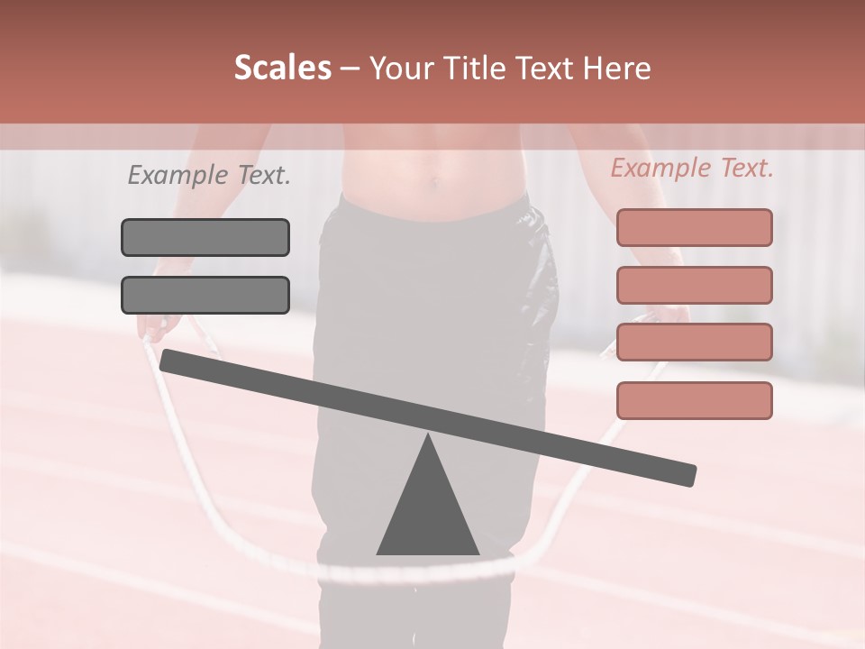 Action Muscular Build Caucasian PowerPoint Template