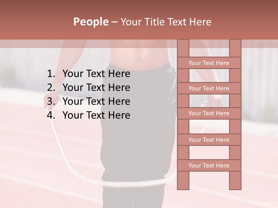 Action Muscular Build Caucasian PowerPoint Template