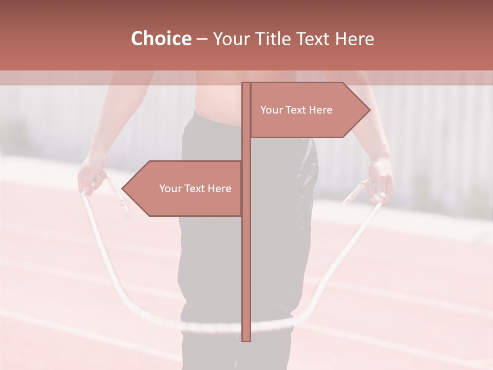 Action Muscular Build Caucasian PowerPoint Template