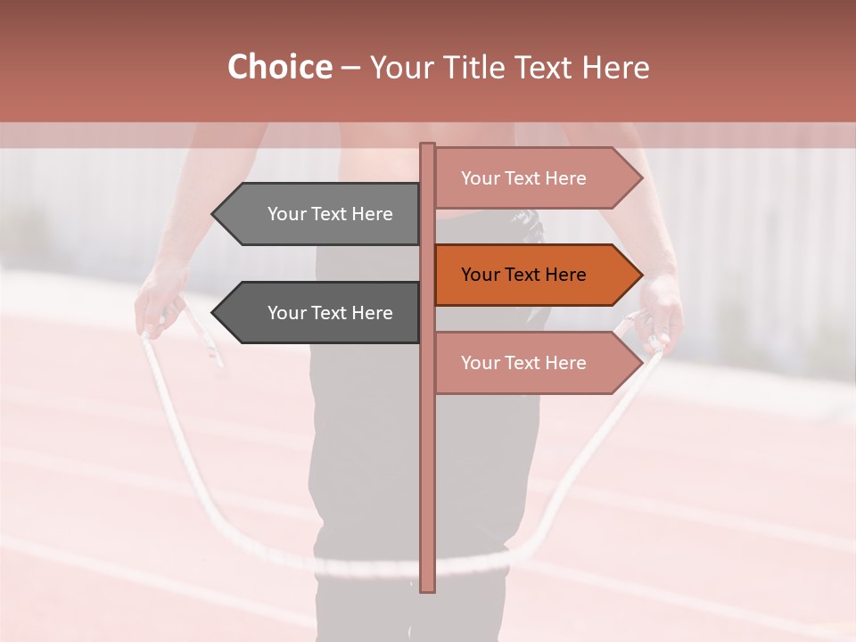 Action Muscular Build Caucasian PowerPoint Template