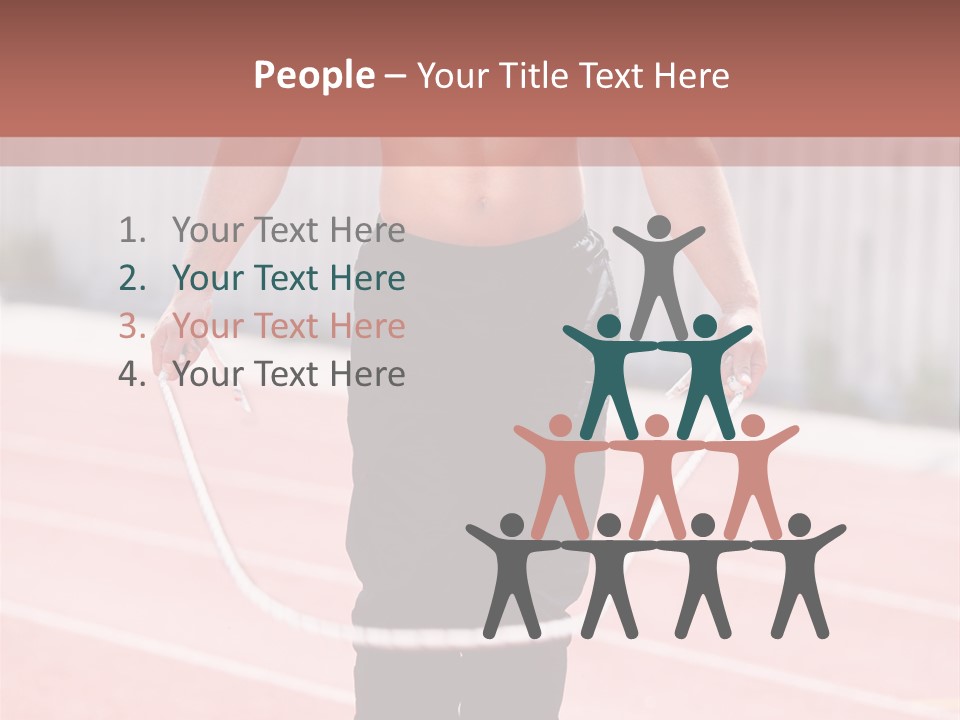 Action Muscular Build Caucasian PowerPoint Template