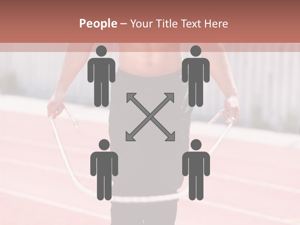 Action Muscular Build Caucasian PowerPoint Template