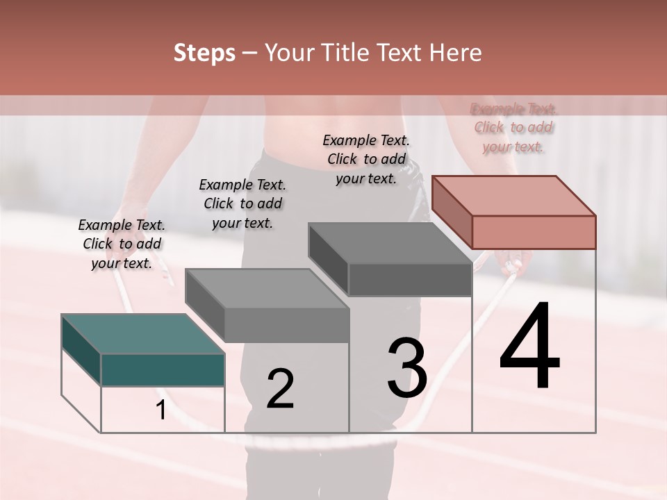 Action Muscular Build Caucasian PowerPoint Template