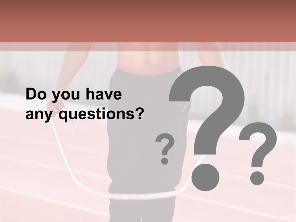 Action Muscular Build Caucasian PowerPoint Template