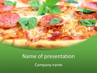 Italian Mozzarella Pan PowerPoint Template