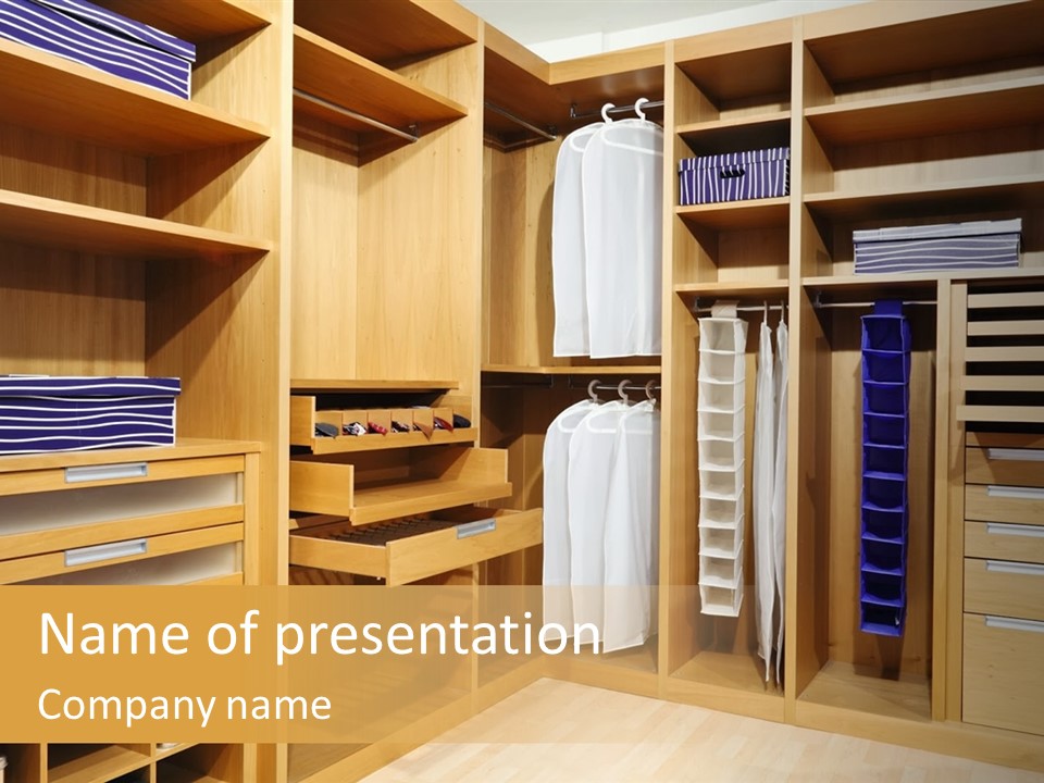 Drawer Clothing Interior PowerPoint Template