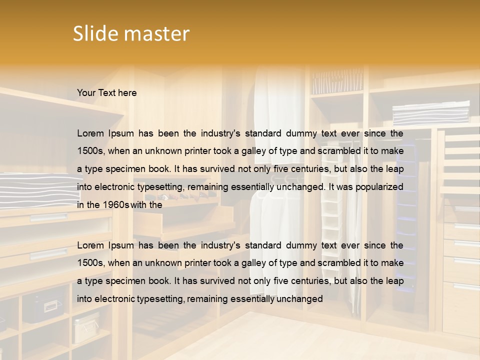 Drawer Clothing Interior PowerPoint Template