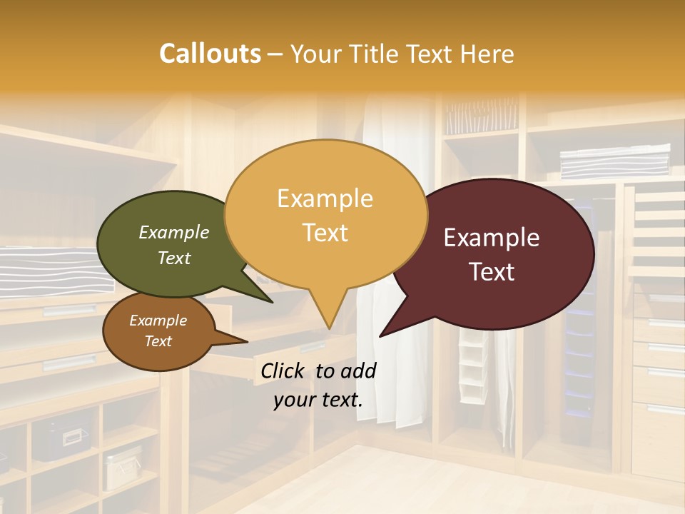 Drawer Clothing Interior PowerPoint Template