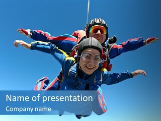 A Couple Of People That Are In The Air PowerPoint Template