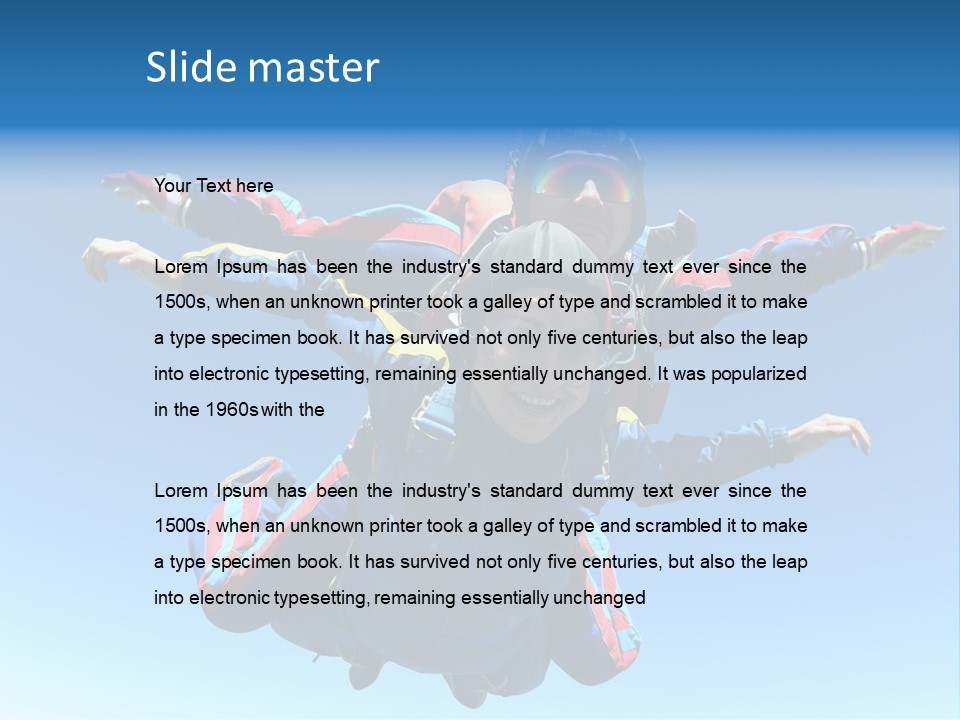 A Couple Of People That Are In The Air PowerPoint Template