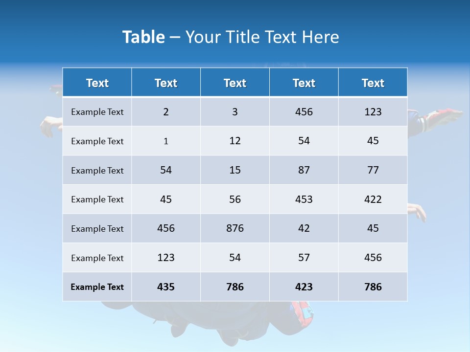 A Couple Of People That Are In The Air PowerPoint Template