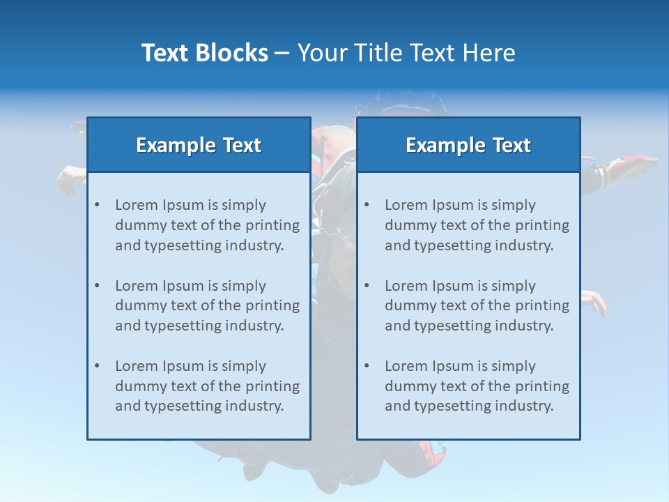 A Couple Of People That Are In The Air PowerPoint Template