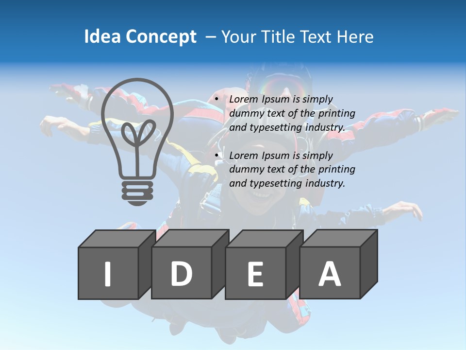 A Couple Of People That Are In The Air PowerPoint Template