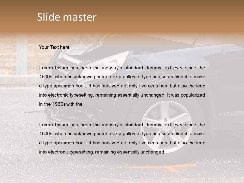 Car Insurance Crash Traffic Accidents PowerPoint Template