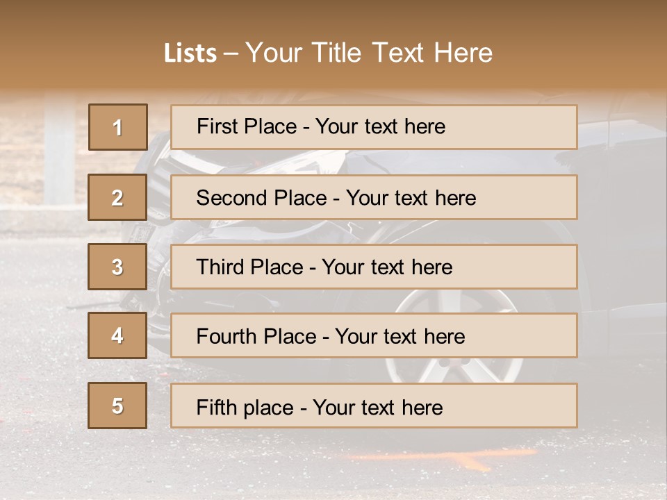 Car Insurance Crash Traffic Accidents PowerPoint Template