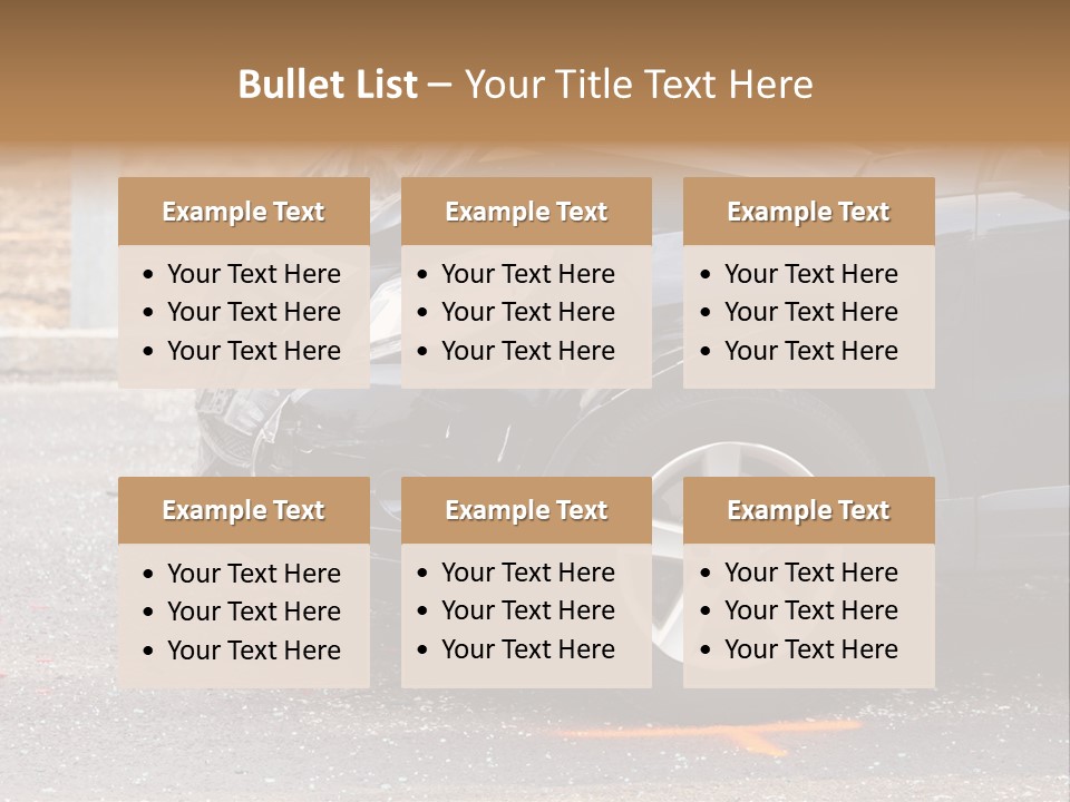 Car Insurance Crash Traffic Accidents PowerPoint Template