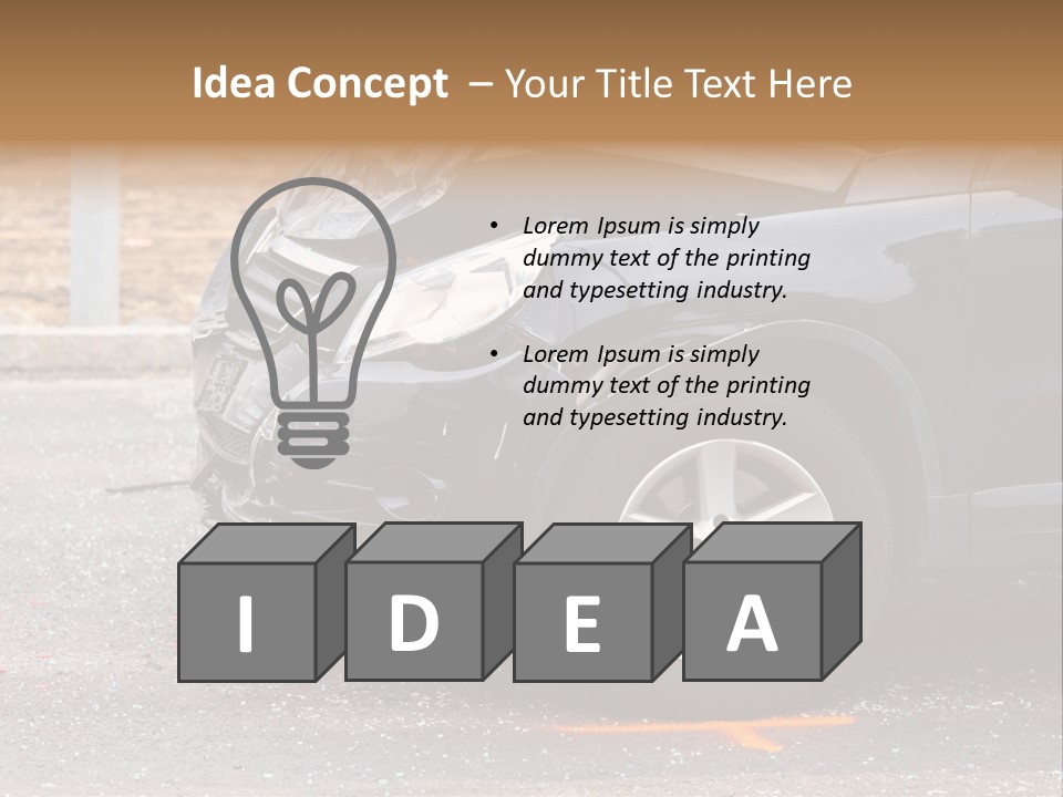 Car Insurance Crash Traffic Accidents PowerPoint Template