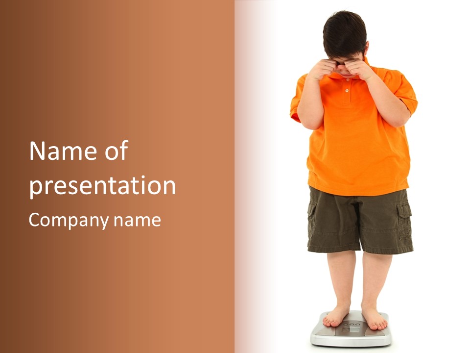Kid Growth Standing PowerPoint Template