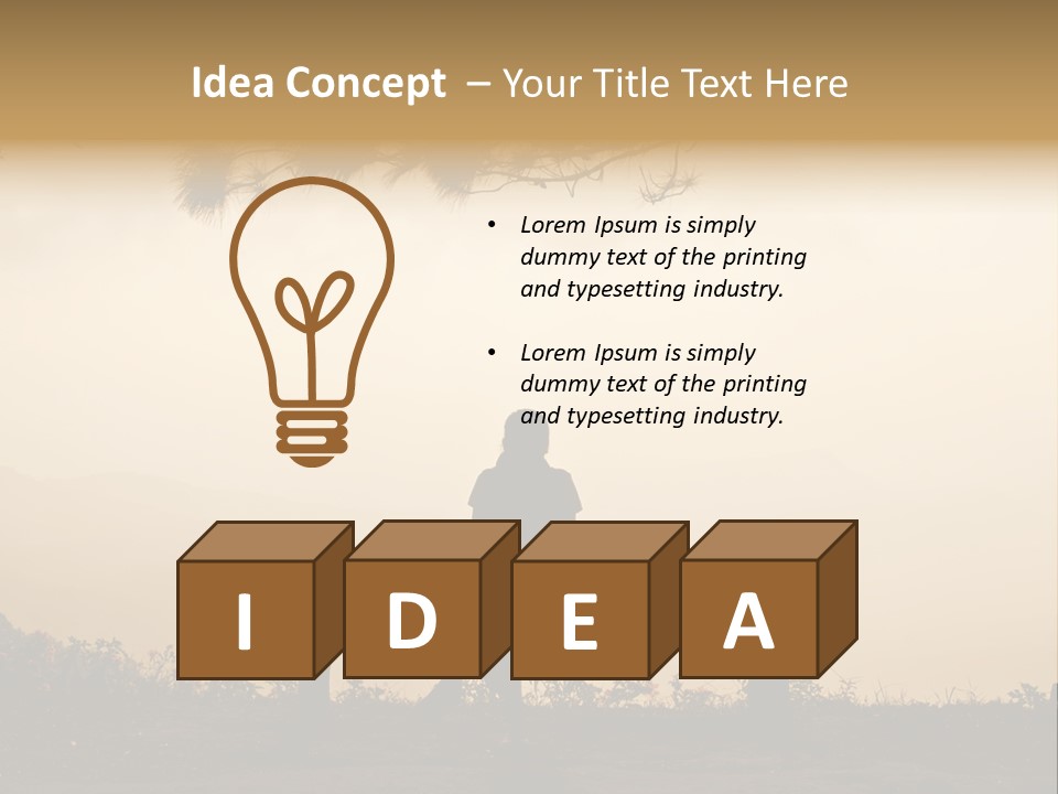 Light Freedom Shadow PowerPoint Template